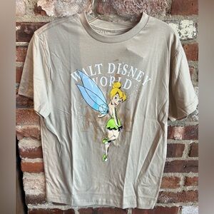 Disney Parks 2026 WDW Tinker Bell Cinderella Castle Tan Adult T-Shirt NEW